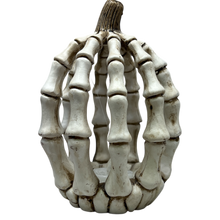 Lighted Resin Halloween Skeleton Pumpkin - Tall