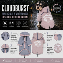 Touchdog 'Cloudburst' Reversible Fashion Waterproof Dog Raincoat