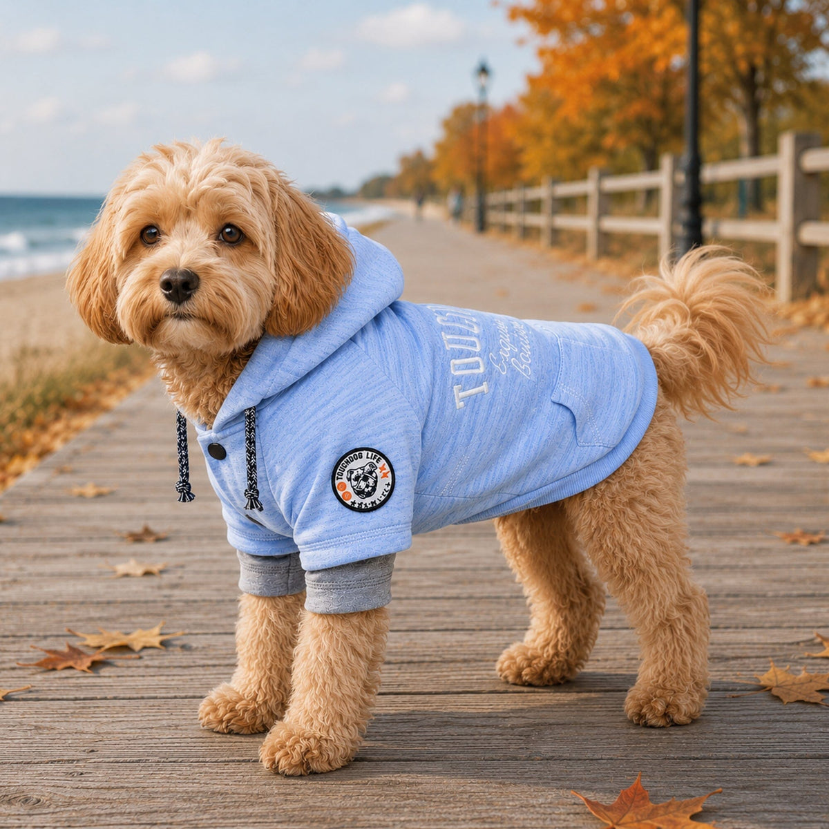 Touchdog ® Hampton Beach Ultra-Soft Blasted Cotton Hooded Dog Sweater