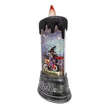 Enchanting Halloween Witch Waterglobe Candle
