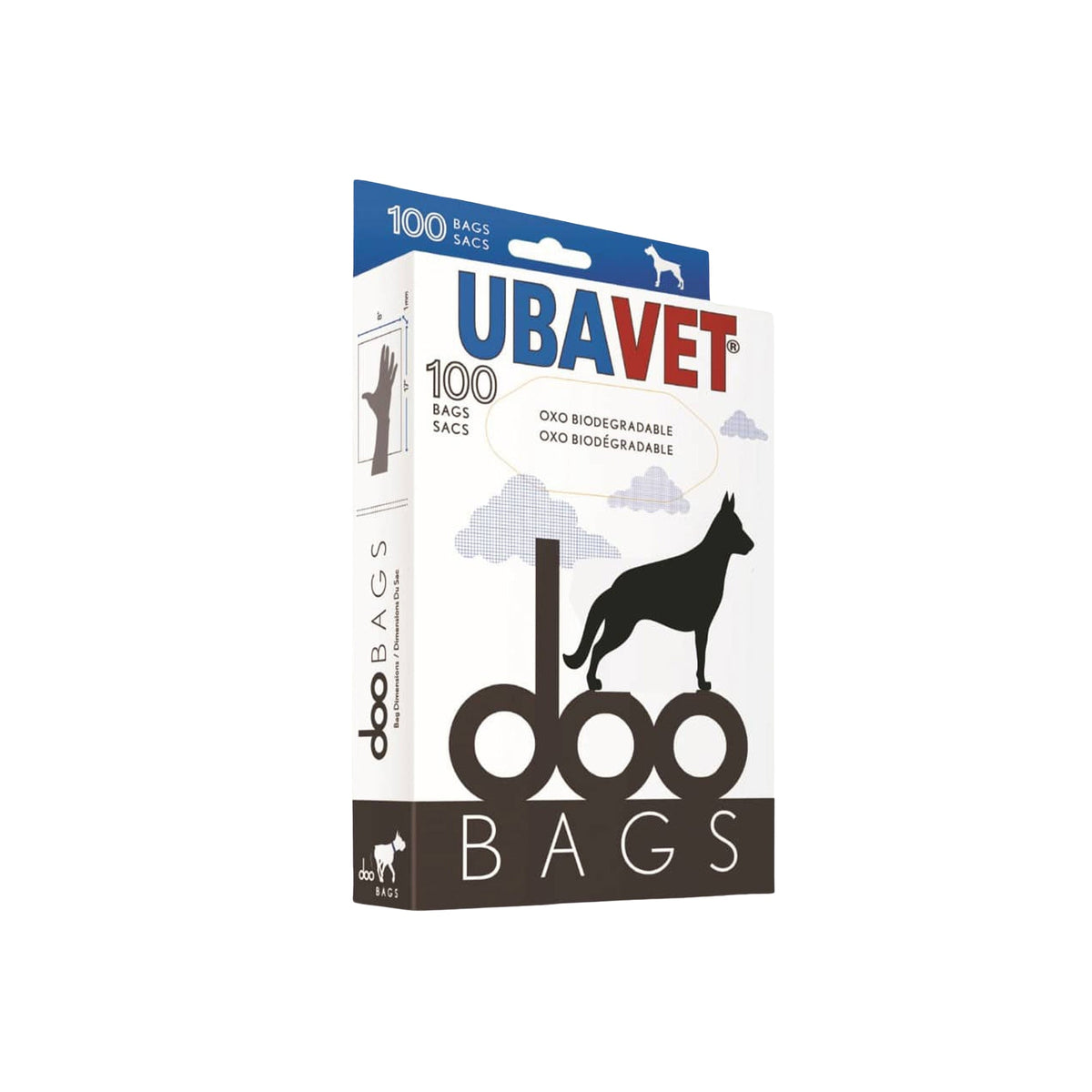 UBAVET DOO Extra-Long Waste Bags for Dogs & Cats – 100-Pack, Durable & Unscented