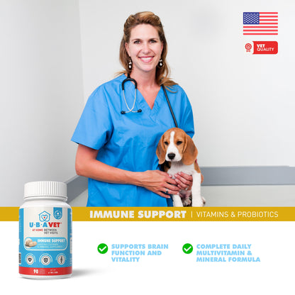 UBAVET Immune Support Daily Multi-Vitamin & Mineral Tablets for Dogs – 90 ct