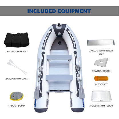 10FT 5-Person Inflatable Dinghy Transom Sport Tender Boat (SAK26183)