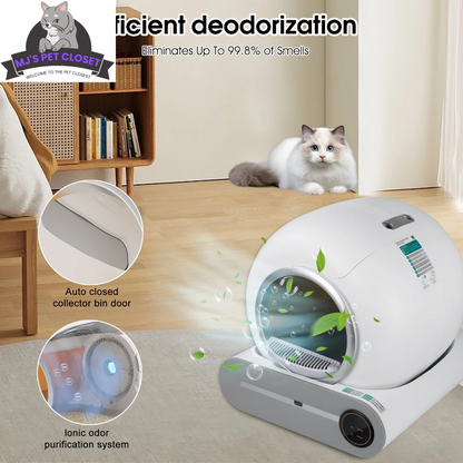 Say goodbye to messy litter! 🐾✨ Meet the Smart Self-Cleaning Litter Box with App Control and Safety Features! Perfect for busy cat parents! 😻📱