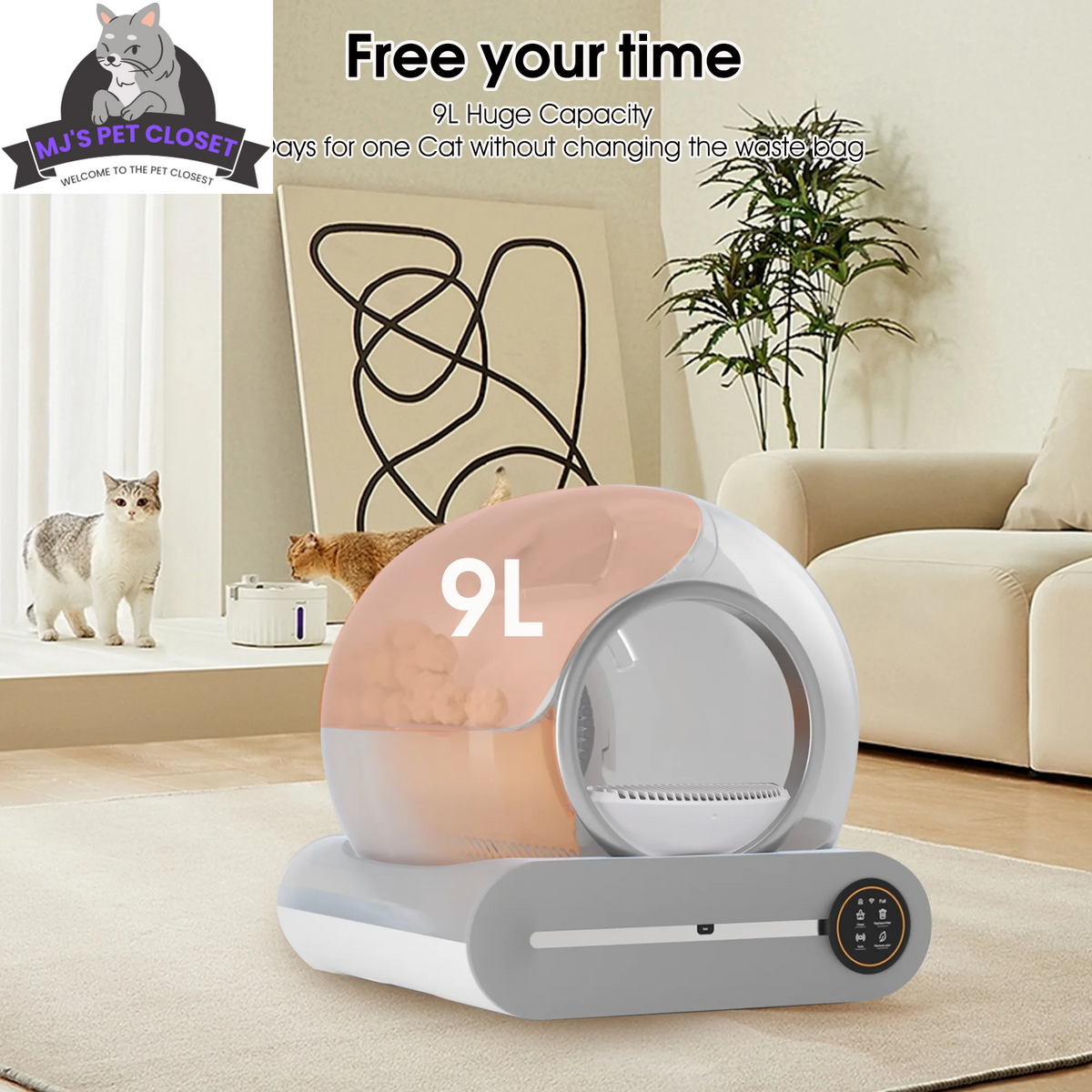 Say goodbye to messy litter! 🐾✨ Meet the Smart Self-Cleaning Litter Box with App Control and Safety Features! Perfect for busy cat parents! 😻📱